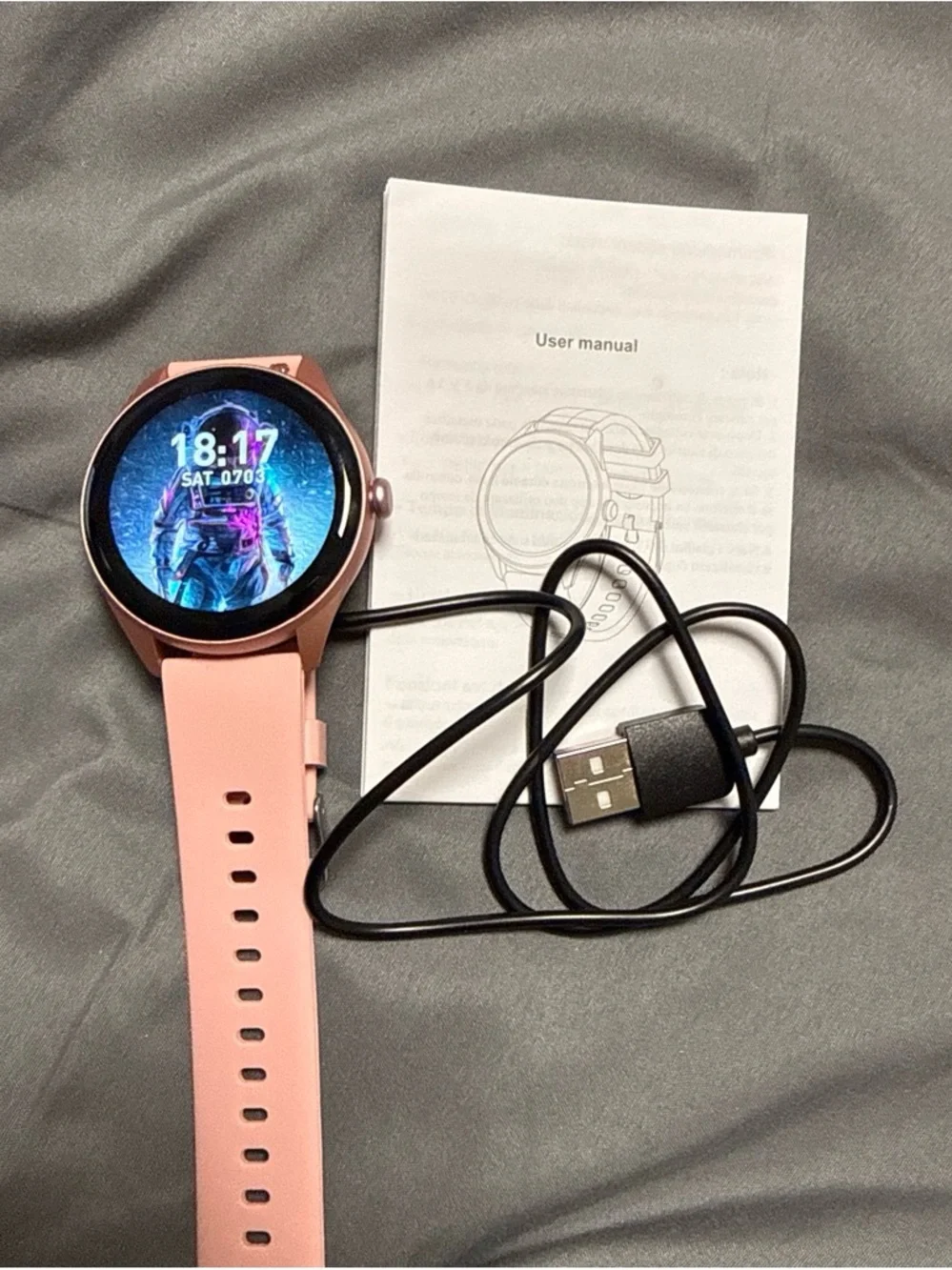 Pink smart watch- new